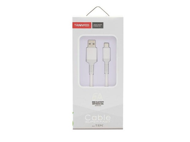 &u+ CABLE CARGADOR TIPO C SUPER RAPIDO 6A T-X19C